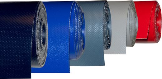 Пвх-ткань, толщина 0,9 мм, ярко-синий цвет