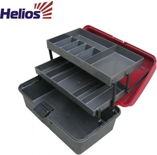 Ящик для инструментов двухполочный красный Helios