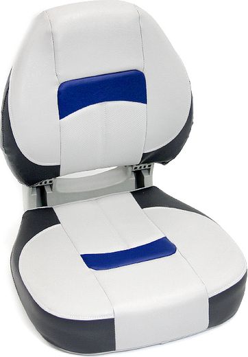 Сиденье мягкое складное Pro Angler Ergonomic Boat Seat, серо-синее