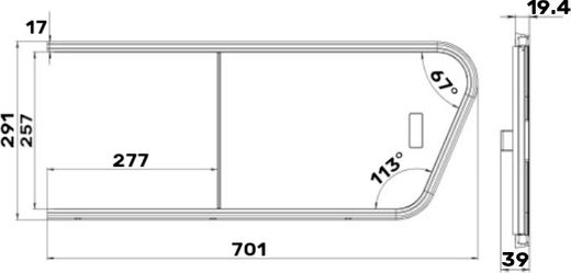 Комплект форточек (правая и левая)