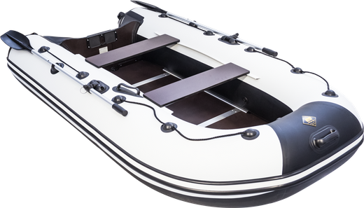Надувная лодка ПВХ, Ривьера Компакт 2900 СК Касатка, светло-серый/черный