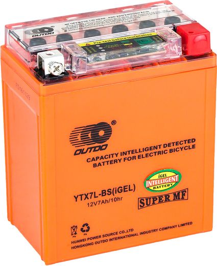 Аккумулятор гелевый с индикатором YTX7L-BS IGEL, Outdo