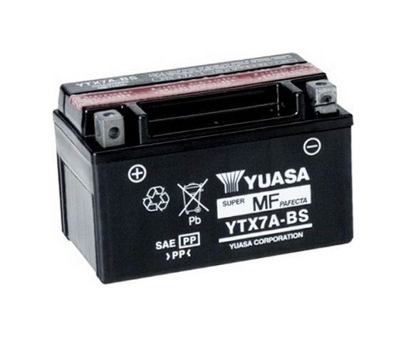 Аккумулятор Yuasa YTX7A-BS 12V/6Ah (9x8.5x14.8)
