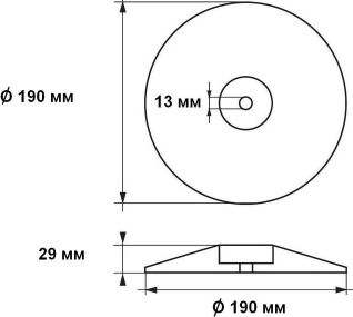 Анод цинковый для транцевых плит, 190 мм. Polipodio