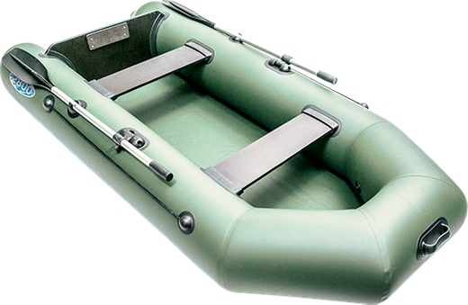 Надувная лодка ПВХ, RUSH 2800, зеленый