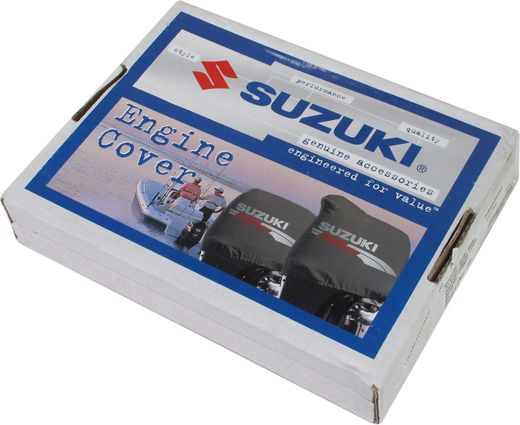 Чехол на капот Suzuki DF25V twin, стояночный, серый