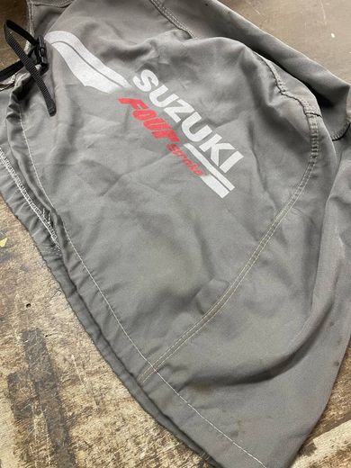 Чехол на капот Suzuki DF25V twin, стояночный, серый, уценённый