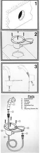 Душ встроенный в сборе