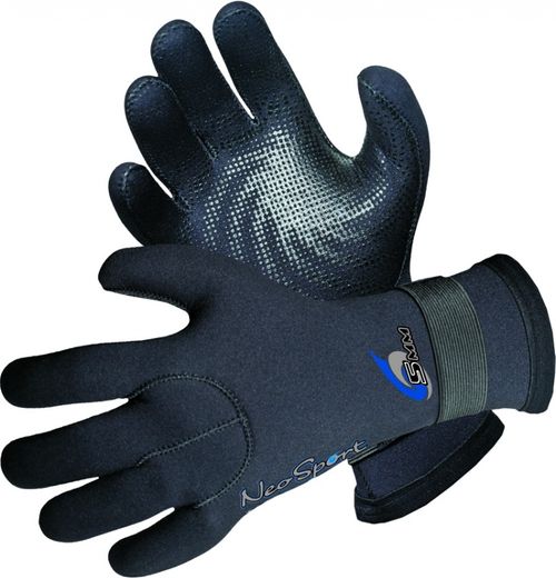 Перчатки неопреновые NEOSPORT Velcro Glove 3mm black, XL