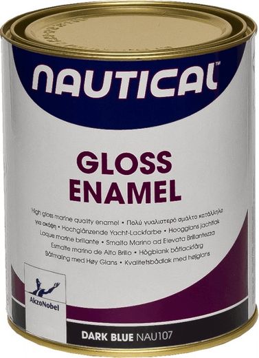Эмаль глянцевая, тёмно-синяя, 0,75 л