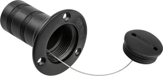 Горловина заливная для бензина 38 мм, ключ, цвет черный, Marine Rocket