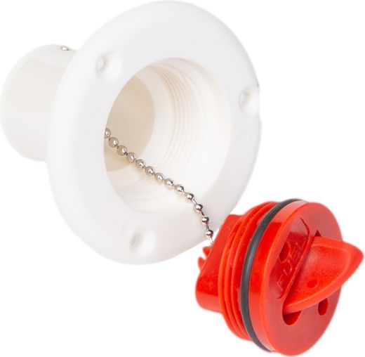 Горловина заливная для топлива, пластиковая, белая, под шланг 38 мм