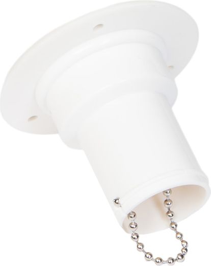 Горловина заливная для топлива, пластиковая, белая, под шланг 38 мм