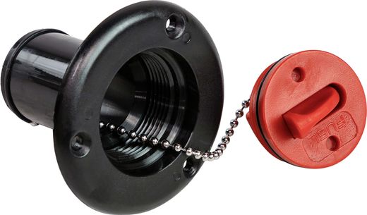 Горловина заливная для топлива, пластиковая, черная, под шланг 38 мм, SeaFlo