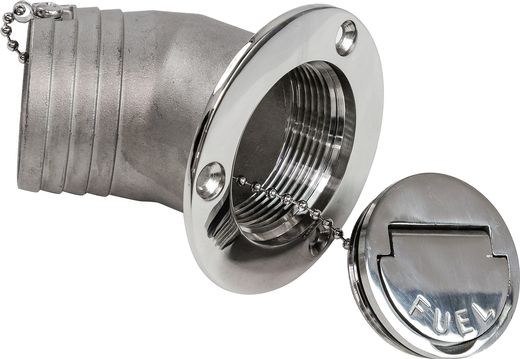 Горловина заливная угловая для бензина 50 мм, Marine Rocket