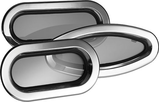 Иллюминатор, нерж. сталь, круглый 250 мм, открывающийся, хромированная рамка