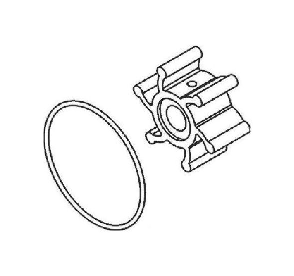 Импеллер + уплотнительное кольцо насоса забортной воды CM2.16/CM3.27/CM4.42