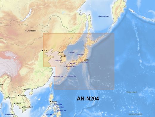 Карта C-MAP MAX-N Wide, Япония, Северная и Южная Корея