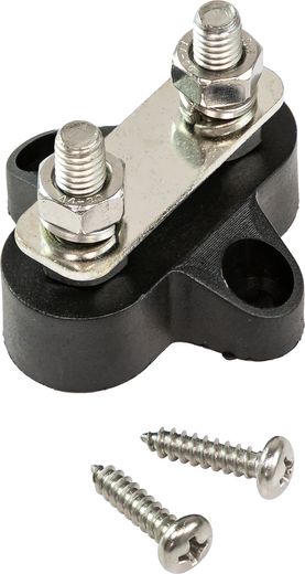 Клемма-штифт двойная, M6, черная/черная