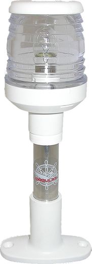 Клотиковый навигационный огонь на стойке, 200 мм, белый корпус