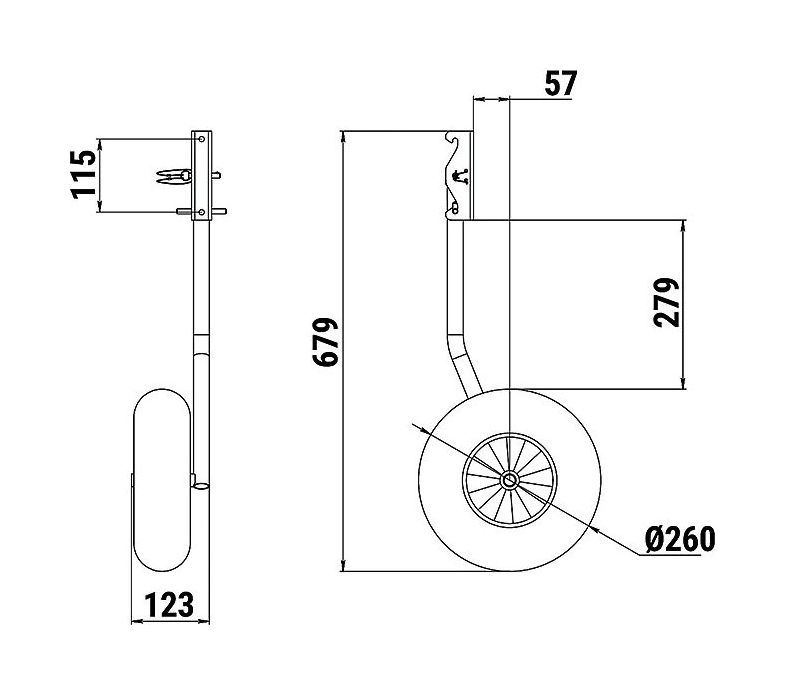Колеса транцевые для лодки пвх чертеж