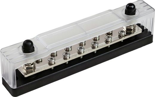 Колодка распределительная электромонтажная с защитной крышкой, 12 контактов