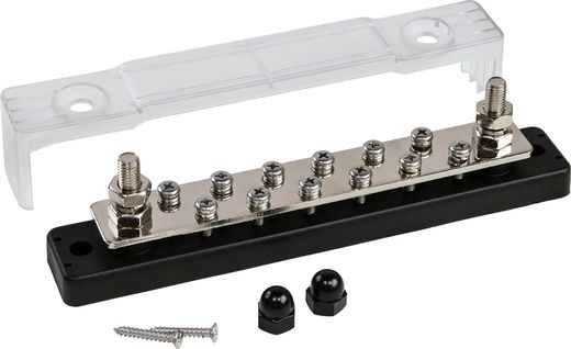 Колодка распределительная электромонтажная с защитной крышкой, 12 контактов