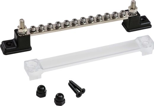 Колодка распределительная электромонтажная с защитной крышкой, 12 контактов