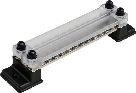 Колодка распределительная электромонтажная с защитной крышкой, 2 планки по 12 контактов