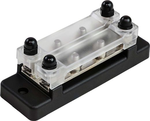 Колодка распределительная электромонтажная с защитной крышкой, 2 планки по 2 контакта