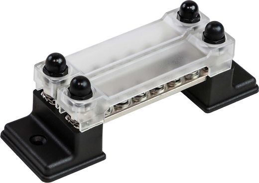 Колодка распределительная электромонтажная с защитной крышкой, 2 планки по 6 контактов