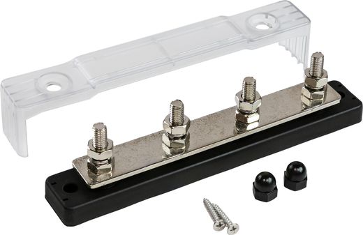 Колодка распределительная электромонтажная с защитной крышкой, 4 контакта