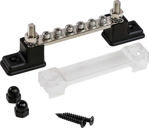 Колодка распределительная электромонтажная с защитной крышкой, 6 контактов