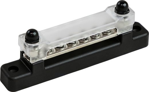 Колодка распределительная электромонтажная с защитной крышкой, 6 контактов