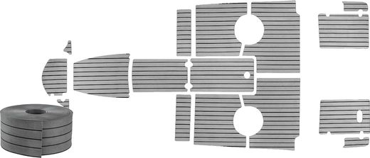 Комплект палубного покрытия для Феникс 510BR, тик темно-серый, Marine Rocket
