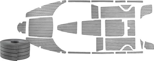 Комплект палубного покрытия для Феникс 600HT, тик темно-серый, Marine Rocket