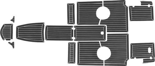 Комплект палубного покрытия для Феникс 510BR, тик черный, с обкладкой, Marine Rocket