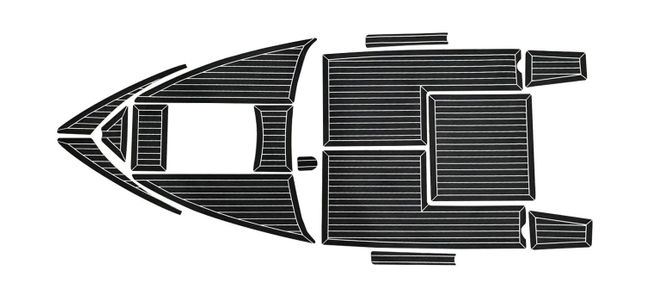 Комплект палубного покрытия для Феникс 560, тик серый, с обкладкой, Marine Rocket