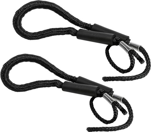 Концы швартовые амортизационные упак из 2 шт (9.5мм/1.2м), черная,  Marine Rocket