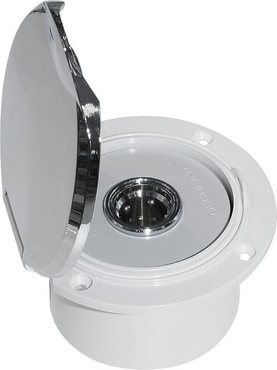 Короб с быстроразъемным штуцером, круглый, хромированный