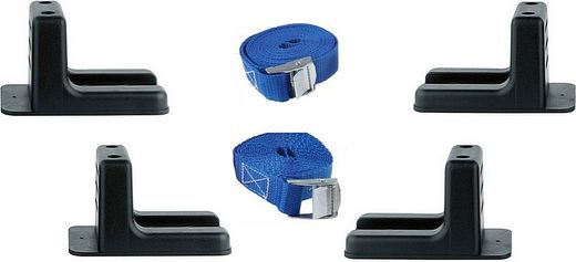 Крепление для стационарных топливных баков, 4 крепления и 2 ремня