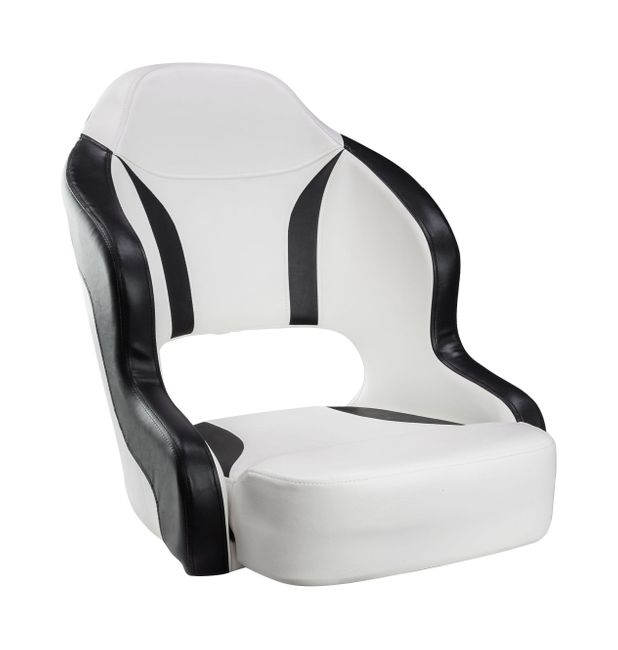 Кресло Deluxe Sport мягкое, обивка белый/черный винил