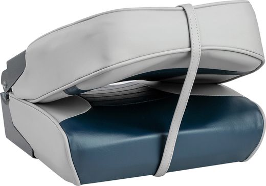 Кресло мягкое складное Marine Rocket, обивка винил, цвет серый/синий