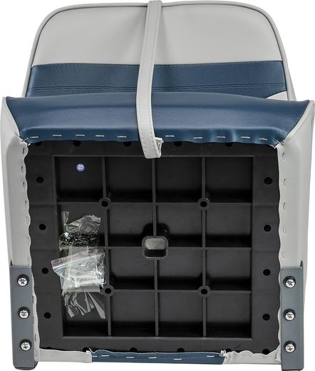 Кресло мягкое складное Marine Rocket, обивка винил, цвет серый/синий