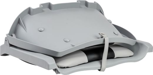 Кресло мягкое складное, обивка винил, цвет серый/угольный