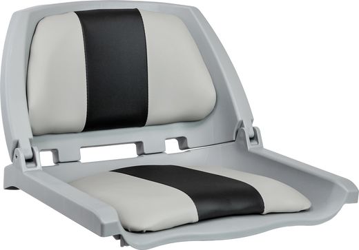 Кресло мягкое складное, обивка винил, цвет серый/угольный