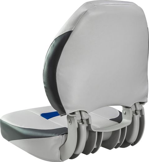 Кресло мягкое складное Pro Angler, обивка винил, цвет серый/угольный/синий, Marine Rocket