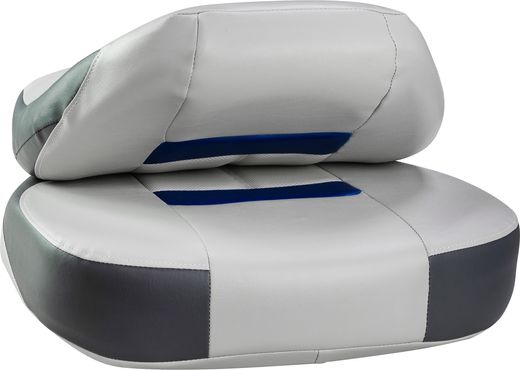 Кресло мягкое складное Pro Angler, обивка винил, цвет серый/угольный/синий, Marine Rocket