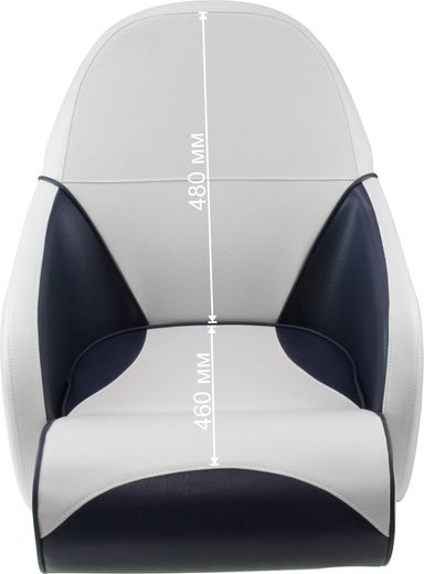 Кресло OCEAN 51 мягкое, подставка, обивка белый/синий винил (упаковка из 2 шт.)