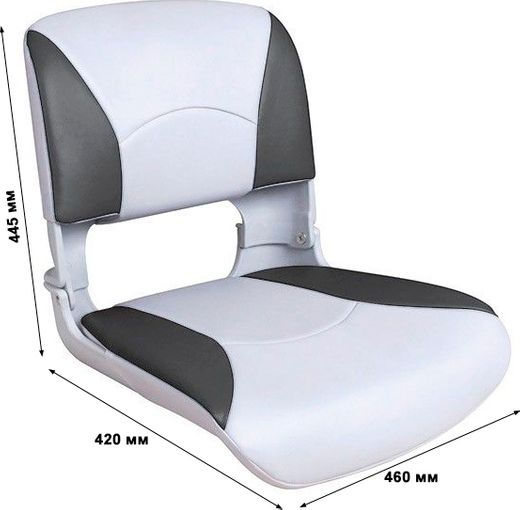 Кресло пластмассовое складное с подложкой Deluxe All Weather Seat, белый/синий